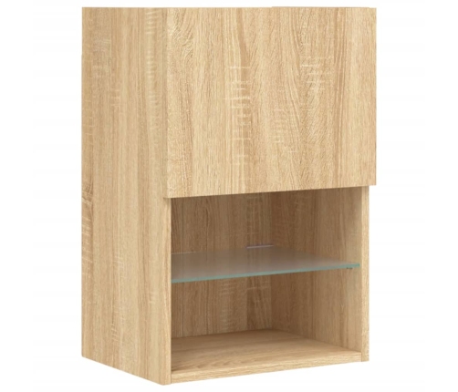 Mueble para TV con luces LED roble Sonoma 40,5x30x60 cm