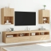 Muebles de TV con luces LED 2 uds roble Sonoma 40,5x30x60 cm