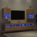 Muebles de TV con luces LED 2 uds roble Sonoma 40,5x30x60 cm