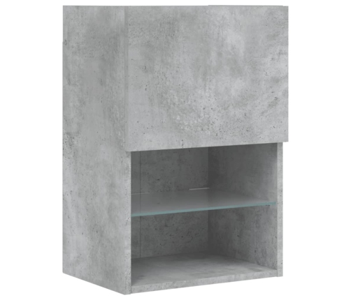 Mueble para TV con luces LED gris hormigón 40,5x30x60 cm