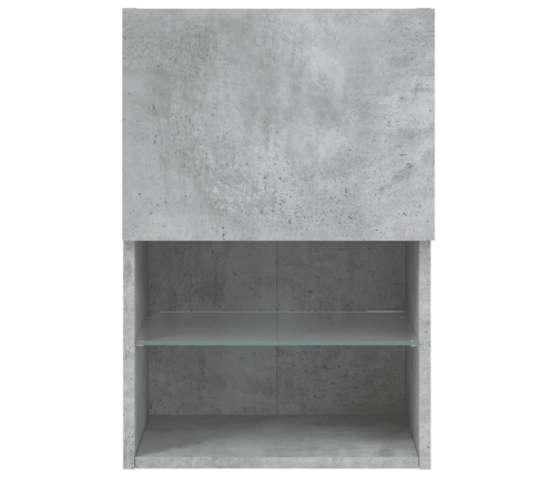 Mueble para TV con luces LED gris hormigón 40,5x30x60 cm