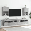 Muebles de TV con luces LED 2 uds gris hormigón 40,5x30x60 cm