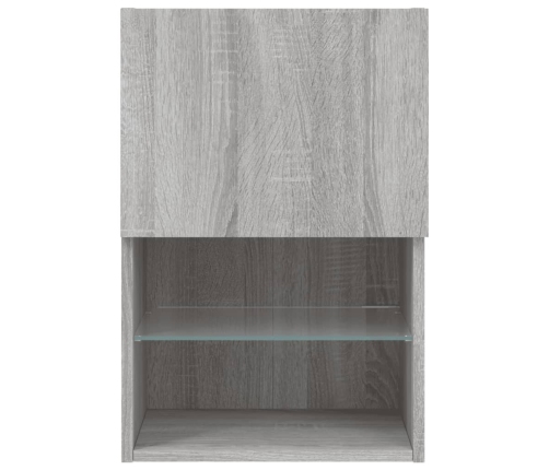 Mueble para TV con luces LED gris Sonoma 40,5x30x60 cm