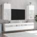 Muebles para TV con luces LED 2 uds blanco 40,5x30x90 cm