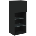 Mueble para TV con luces LED negro 40,5x30x90 cm