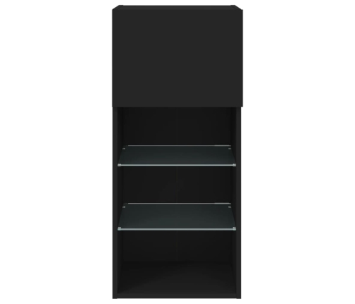 Mueble para TV con luces LED negro 40,5x30x90 cm