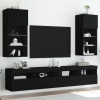 Muebles de TV con luces LED 2 uds negro 40,5x30x90 cm