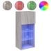 Mueble para TV con luces LED gris Sonoma 40,5x30x90 cm