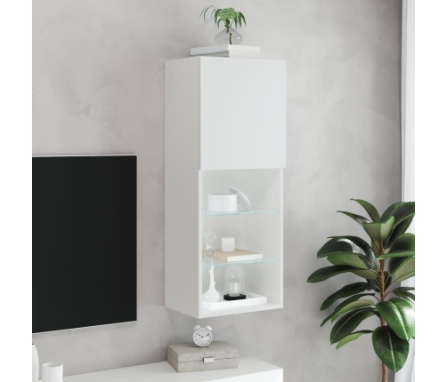 Mueble para TV con luces LED blanco 40,5x30x102 cm