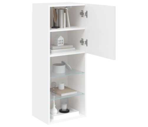 Mueble para TV con luces LED blanco 40,5x30x102 cm