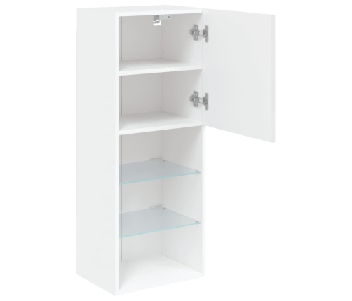 Mueble para TV con luces LED blanco 40,5x30x102 cm