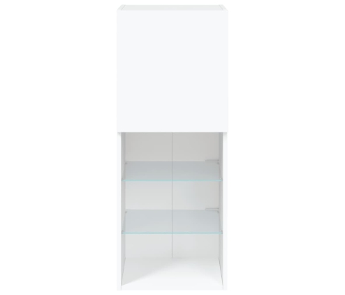 Mueble para TV con luces LED blanco 40,5x30x102 cm