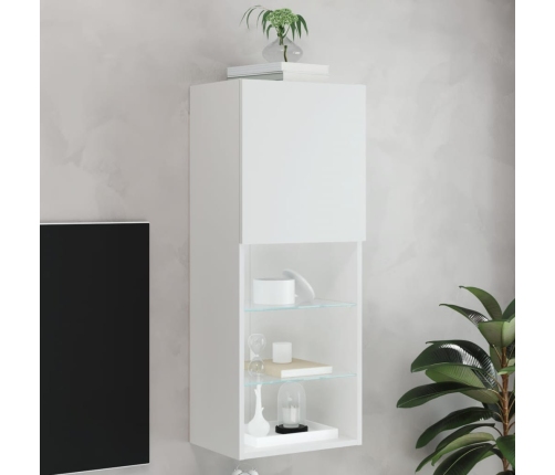 Mueble para TV con luces LED blanco 40,5x30x102 cm