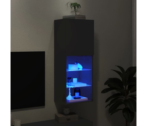 Mueble para TV con luces LED negro 40,5x30x102 cm