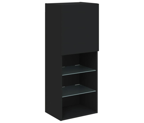 Mueble para TV con luces LED negro 40,5x30x102 cm