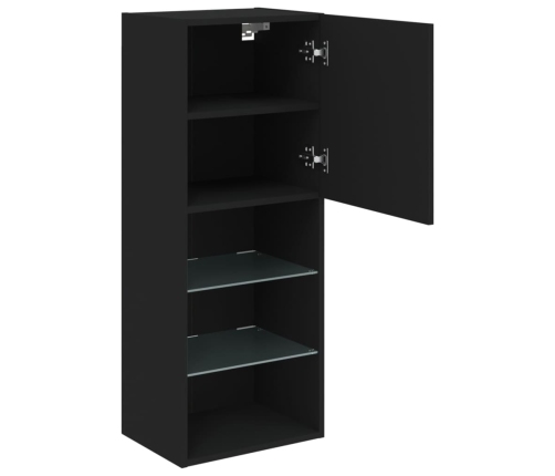 Mueble para TV con luces LED negro 40,5x30x102 cm