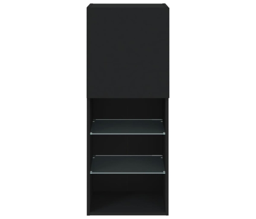 Mueble para TV con luces LED negro 40,5x30x102 cm