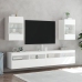 Mueble de TV de pared con luces LED blanco 40x30x60,5 cm