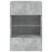 Muebles TV de pared luces LED 2 uds gris hormigón 40x30x60,5 cm