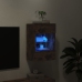 Mueble de TV de pared con luces LED roble ahumado 40x30x60,5 cm