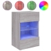 Mueble de TV de pared con luces LED gris Sonoma 40x30x60,5 cm