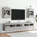 Mueble de TV de pared con luces LED gris Sonoma 40x30x60,5 cm