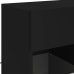 Mueble de TV de pared con luces LED negro 58,5x30x60,5 cm