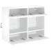 Mueble de TV de pared con luces LED blanco 78,5x30x60,5 cm