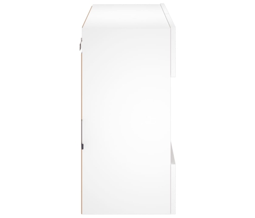 Mueble de TV de pared con luces LED blanco 78,5x30x60,5 cm