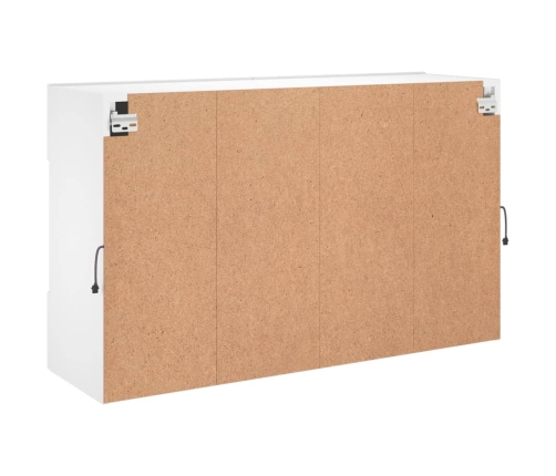 Mueble de TV de pared con luces LED blanco 98,5x30x60,5 cm