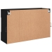 Mueble de TV de pared con luces LED negro 98,5x30x60,5 cm