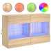 Mueble TV de pared con luces LED roble Sonoma 98,5x30x60,5 cm