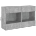 Mueble TV de pared con luces LED gris hormigón 98,5x30x60,5 cm