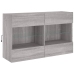 Mueble de TV de pared con luces LED gris Sonoma 98,5x30x60,5 cm