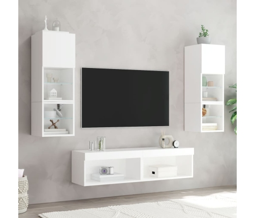 Mueble para TV con luces LED blanco 60x30x30 cm