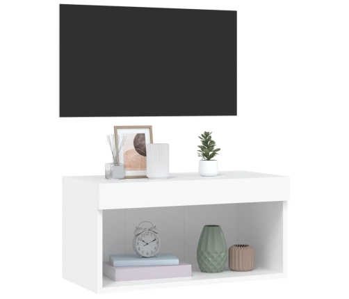 Mueble para TV con luces LED blanco 60x30x30 cm