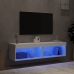 Muebles para TV con luces LED 2 uds blanco 60x30x30 cm