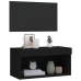 Mueble para TV con luces LED negro 60x30x30 cm