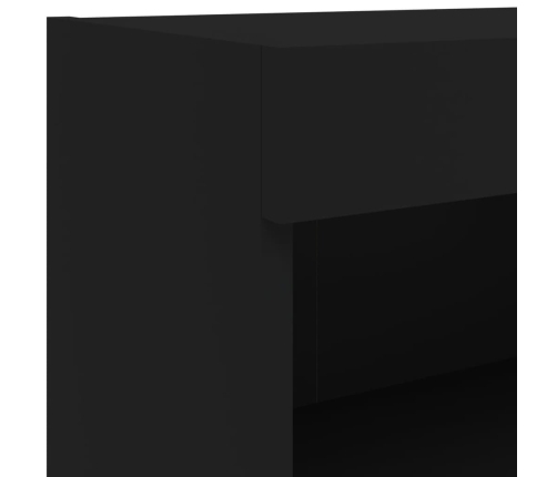 Mueble para TV con luces LED negro 60x30x30 cm