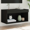 Mueble para TV con luces LED negro 60x30x30 cm