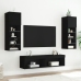 Muebles para TV con luces LED 2 uds negro 60x30x30 cm