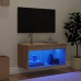 Mueble para TV con luces LED roble Sonoma 60x30x30 cm