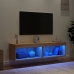 vidaXL Muebles para TV con luces LED 2 uds roble Sonoma 60x30x30 cm