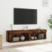 Muebles para TV con luces LED 2 uds roble ahumado 60x30x30 cm