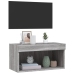 Mueble para TV con luces LED gris Sonoma 60x30x30 cm