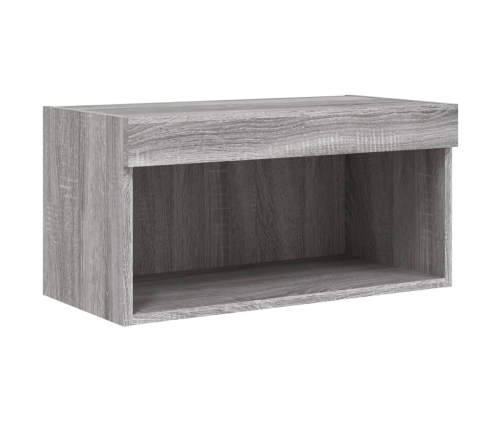 Mueble para TV con luces LED gris Sonoma 60x30x30 cm