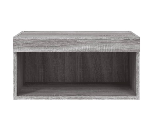 Mueble para TV con luces LED gris Sonoma 60x30x30 cm