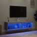 Muebles de TV con luces LED 2 uds gris Sonoma 60x30x30 cm