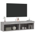 Muebles de TV con luces LED 2 uds gris Sonoma 60x30x30 cm