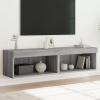 Muebles de TV con luces LED 2 uds gris Sonoma 60x30x30 cm